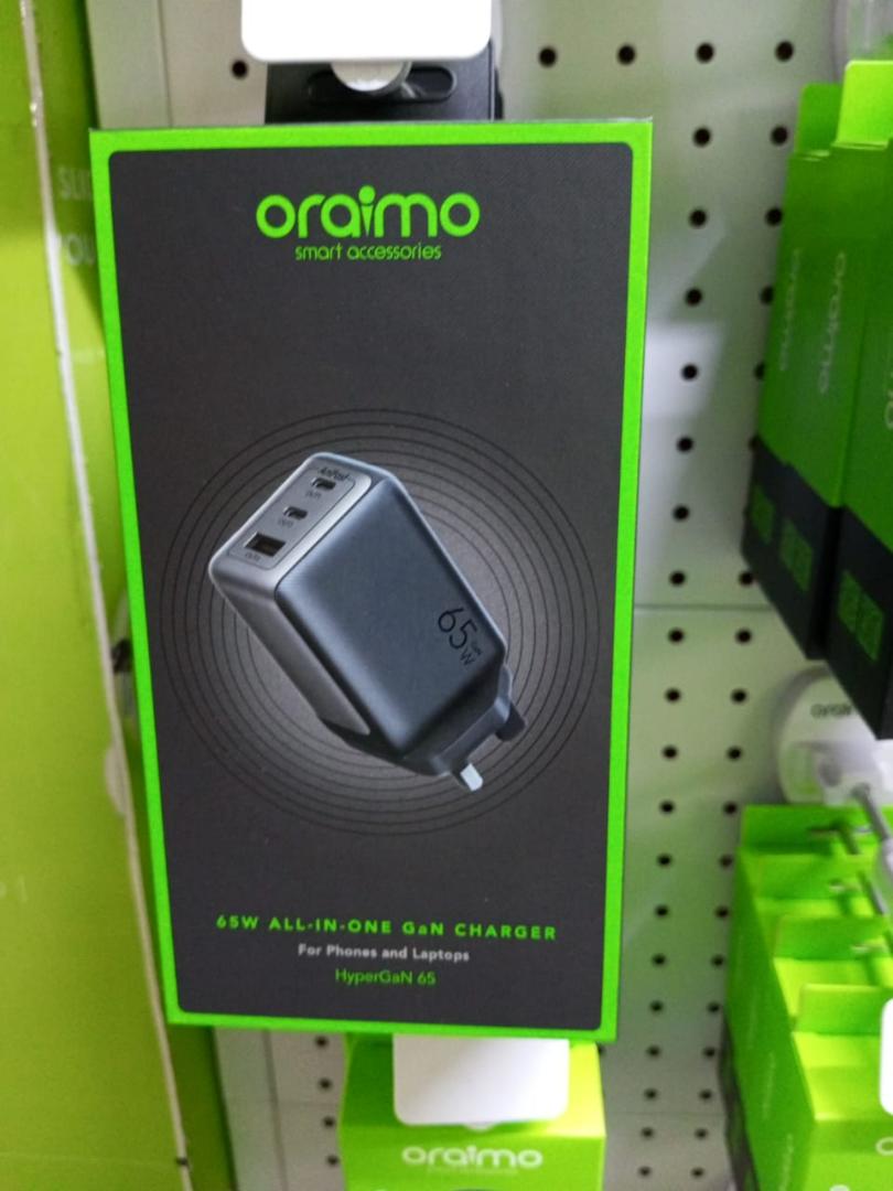 Oraimo Charger, 65W All in One GaN Charger.