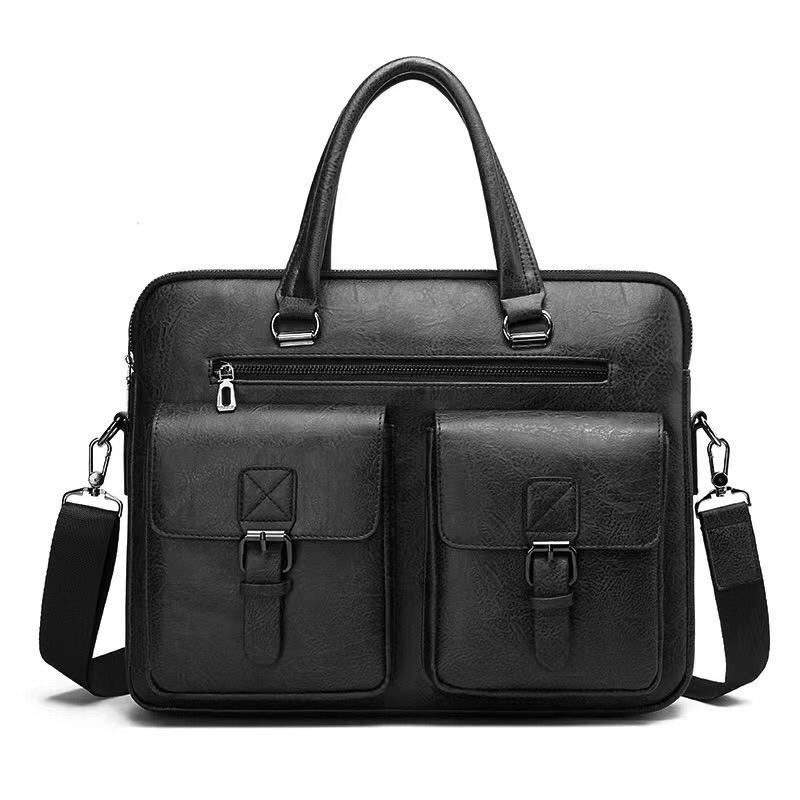 Double pockets  laptop bags fully restocked
Size 38*27 cm
🔸leather perfect material
🔸very strong  can be used as a man bag too
🔸Document transportation friendly
Colors :, black,  light brown , coff