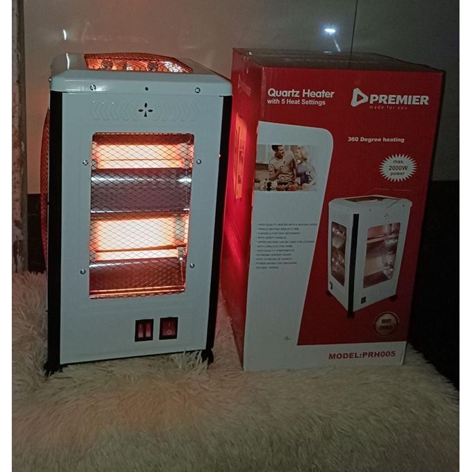 (WE GOT YOU COVERED DURING THE COLD SEASON)✳️Premier Room Heater 5 sided 2000WKeep your home warm during this cold season with this tiny portable heater. This Quartz Heater produce Cool, warm and hot
