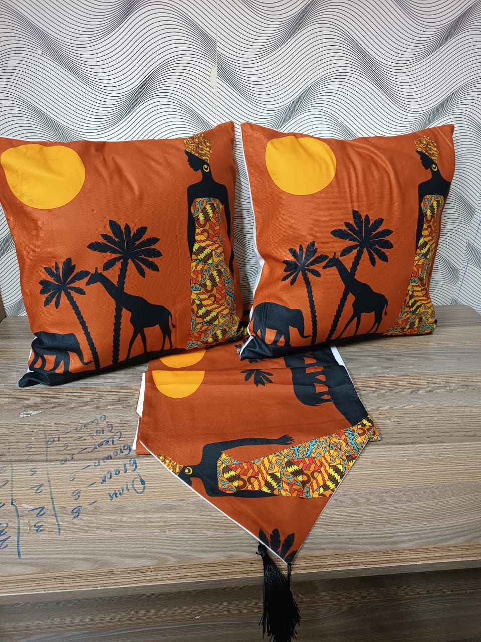 Elegant Bedrunners 1Pc Runner 2Cushion Covers