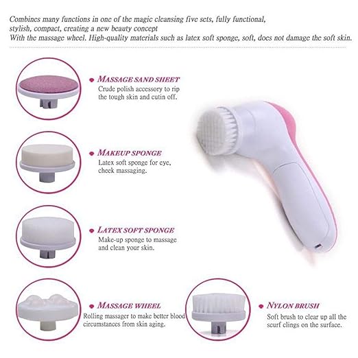 GET YOURS TODAY 😇😇*♦️5in1 beauty care massager now available in 3 colours Multi-function 5 in 1 Deep cleansing, facial cleanser, face spa skin care exfoliating brush, latex sponge, rolling massager,