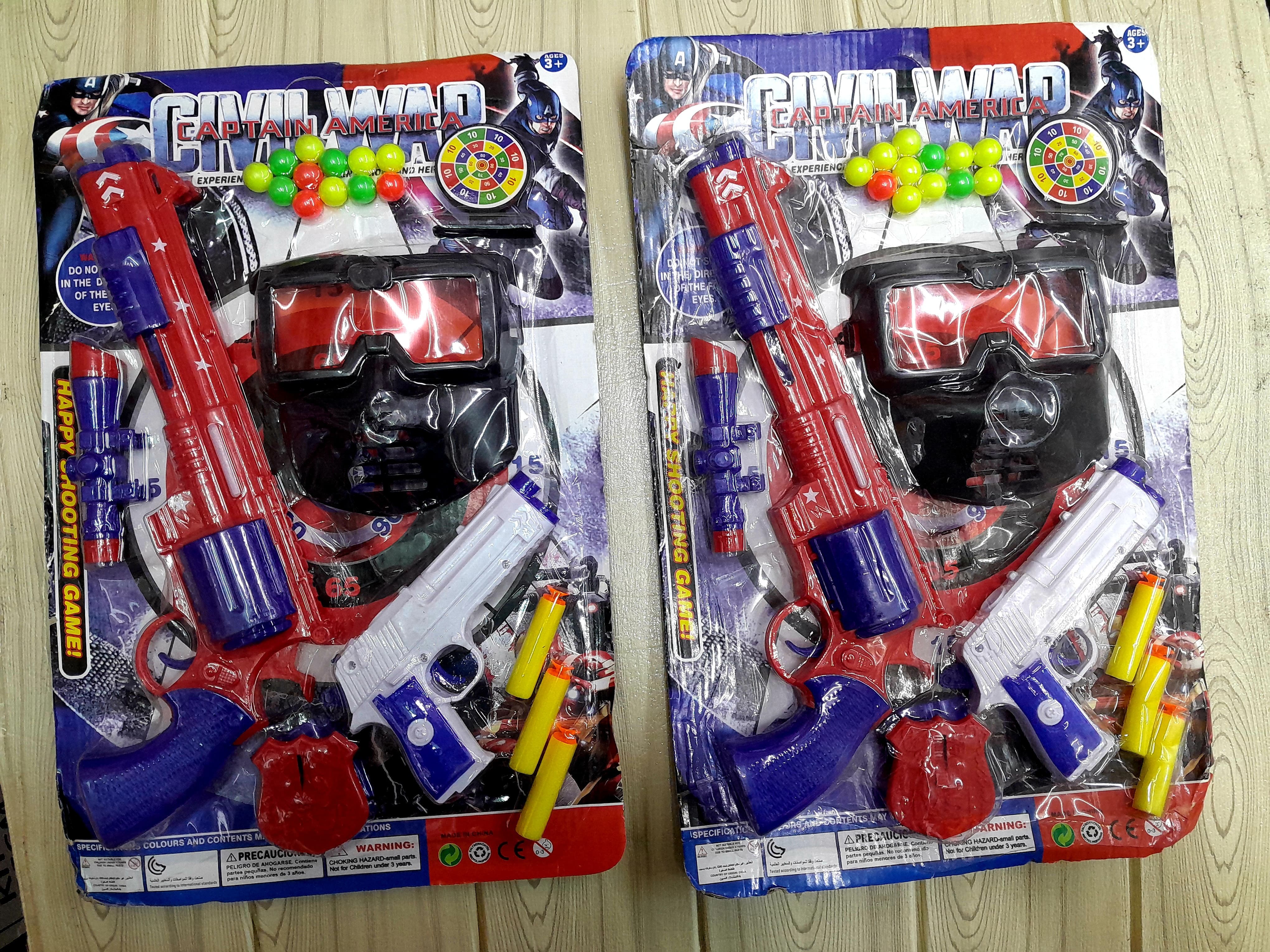 🪄 *Civil war gun set*
Embark on an adventurous journey through history with our Civil War Toy Set, featuring a realistic gun, mask, police badge, bullets, and telescope perfect for sparking imaginati