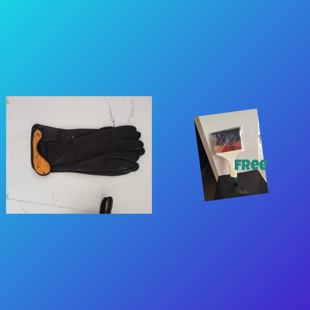 (KEEP SAFE )with these new Leather Safety Gloves Protective Carrying Factory Working Farm Work Gloves Shamba Gloves  
Comes with a free paint brush