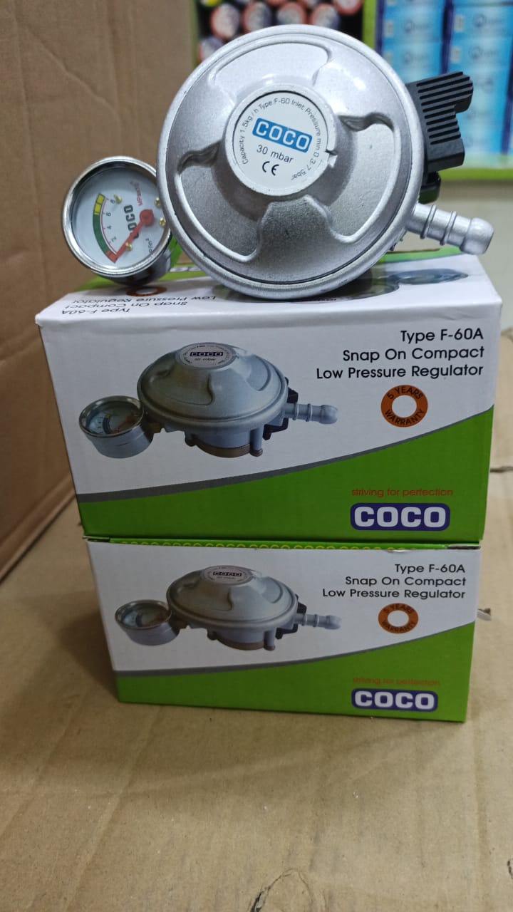 🥳 STAY AHEAD OF THE CURVE 😍 with new COCO Universal 13kg Gas Cylinder Regulator With Meter Gauge helps to monitor the level of the  gas with the attached gauge so your gas does not get exhausted