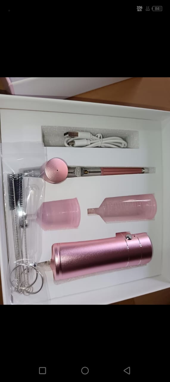 Airbrush Kit. 
This kit typically includes:
Airbrush Gun: The main tool used for spraying, often with a fine nozzle for precise application. 
Mini Compressor: Provides the compressed air necessary to