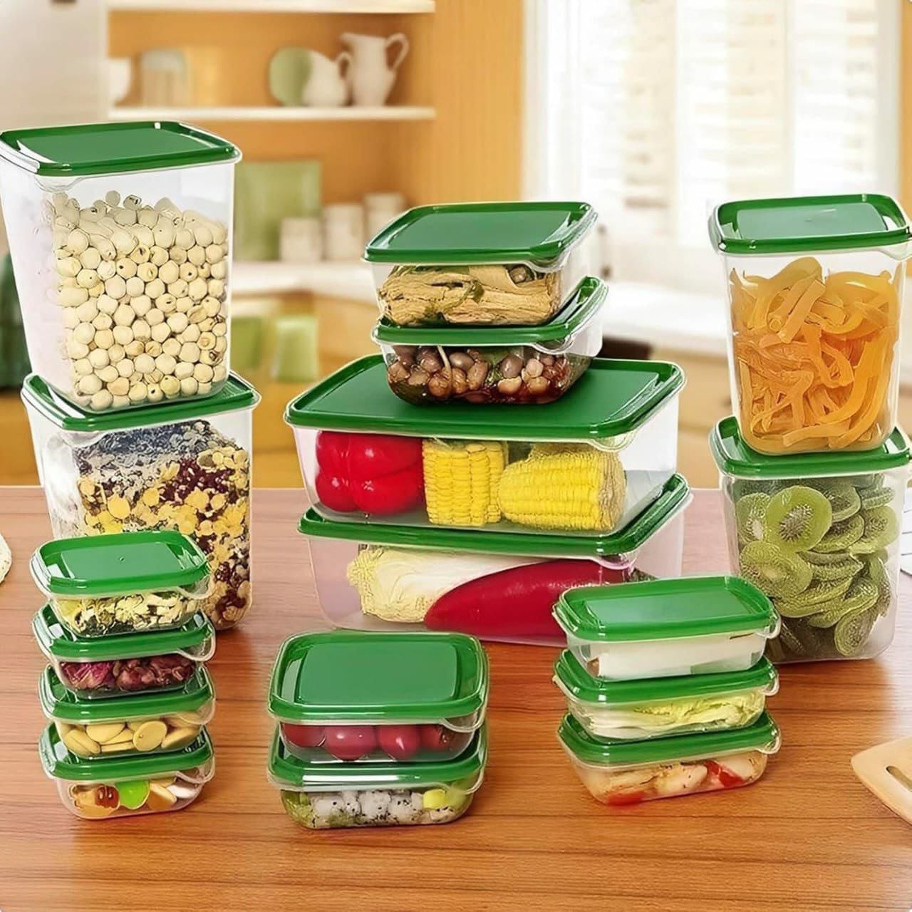 17pcs fridge containers.
Made from premium PP plastic, these containers can withstand temperatures ranging from -22°F to 248°F. They're BPA-free and non-toxic, ensuring your food storage is safe
