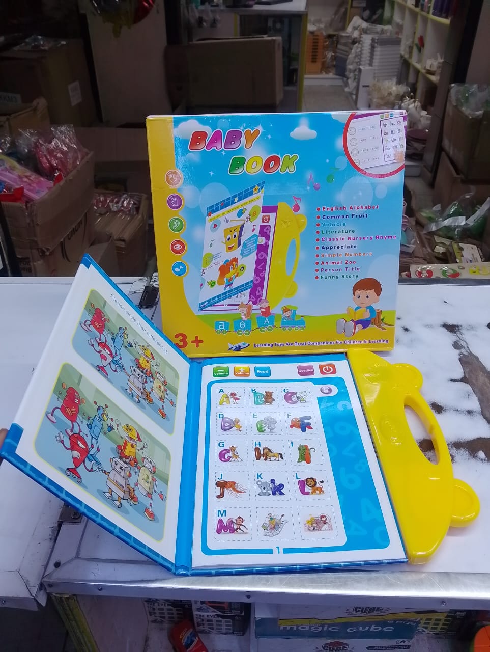 Baby talking book. Fun Learning Through Sound & Play!An interactive sound book that helps your little one learn words, numbers, animals, and songs through fun, engaging audio and colorful pages.