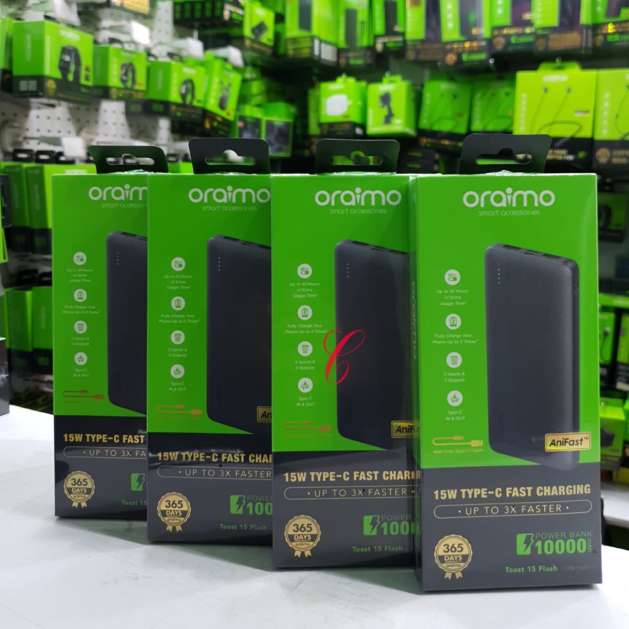 Oraimo Toast 15 Flash OPB-1100D – 15W, 10,000mAh Power Bank 🔋
Stay powered up anytime, anywhere with the Oraimo Toast 15 Flash! Designed for speed and reliability, this sleek power bank packs a 10,00