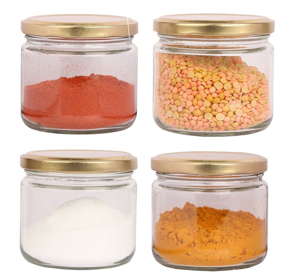 Multipurpose Food Honey Jam Spice Storage Glass Jars Containers - 330g/ml