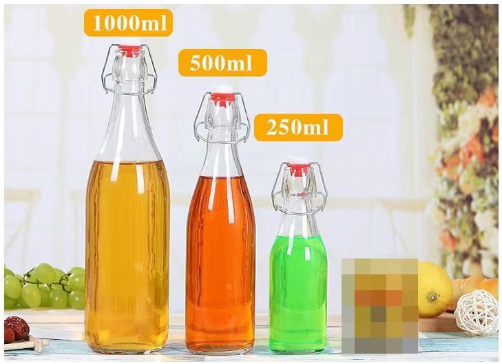 Air Tight Swing Top Clip Beverage Glass Bottles
