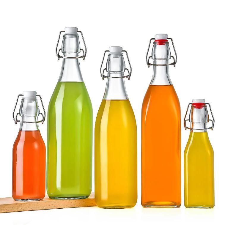 Air Tight Swing Top Clip Beverage Glass Bottles