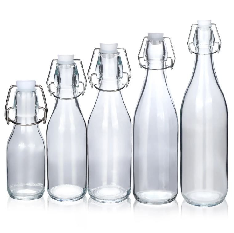 Air Tight Swing Top Clip Beverage Glass Bottles