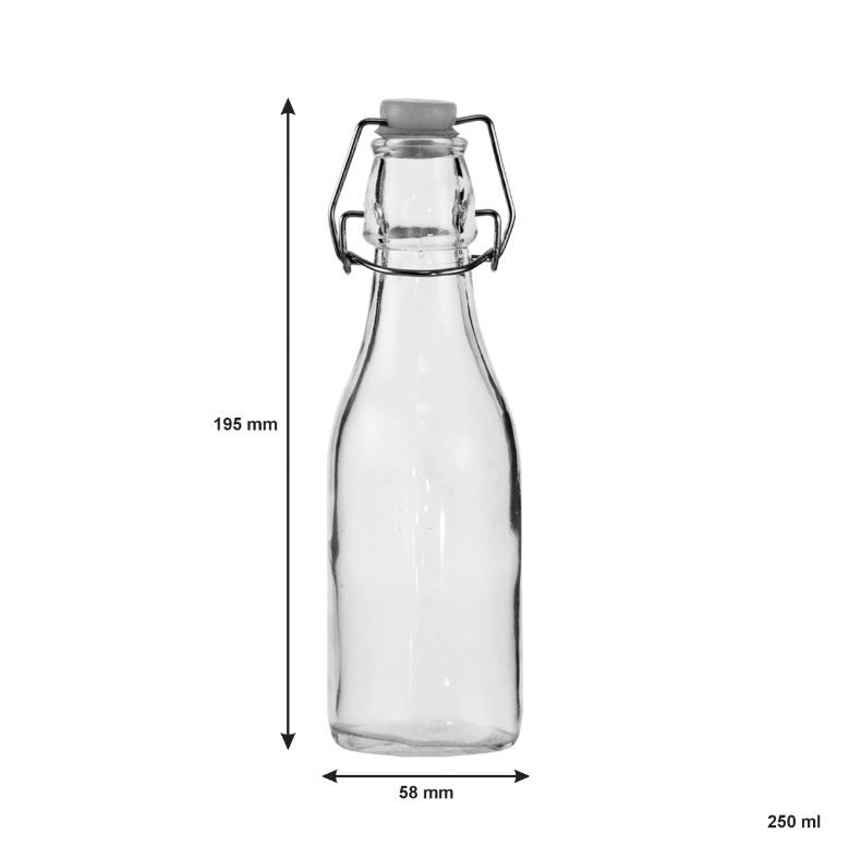 Air Tight Swing Top Clip Beverage Glass Bottles