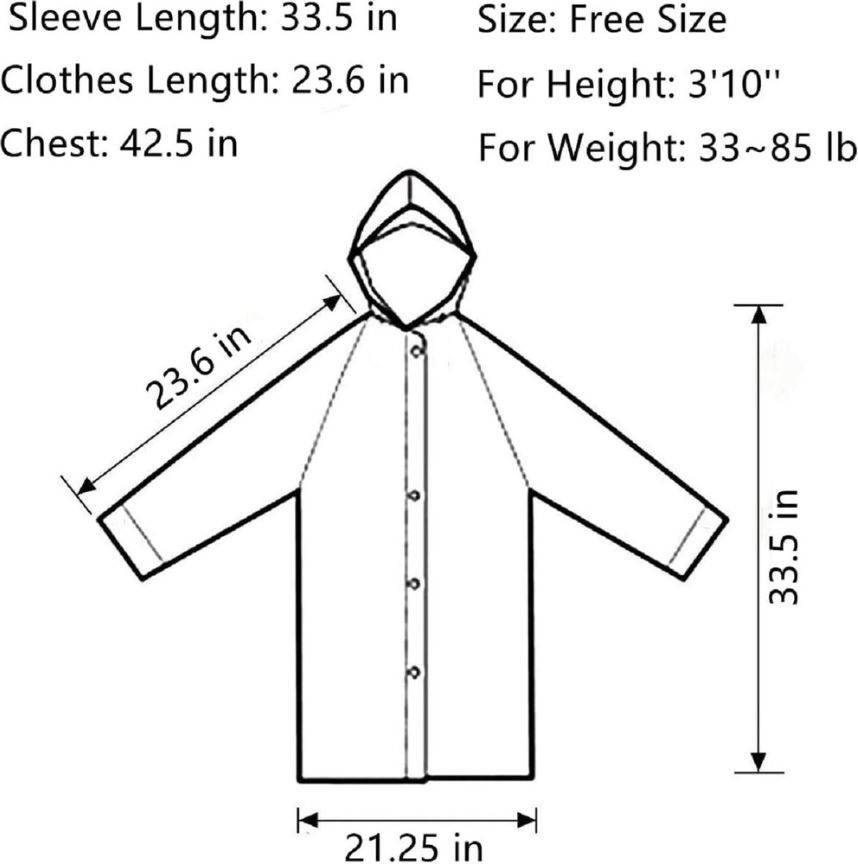 Unisex Kids/Children Boys Girls Adults Men Women/Ladies LIGHTWEIGHT Waterproof Rain coat Raincoat Poncho Jackets