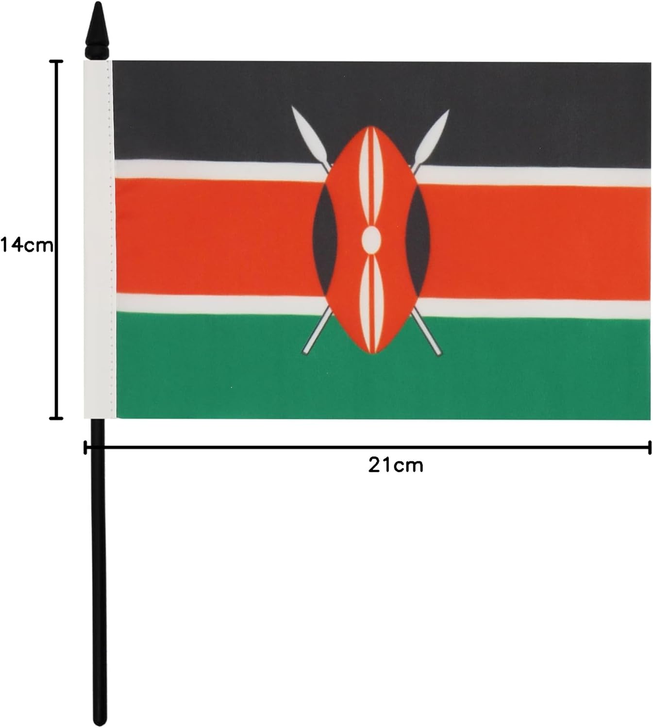 Mini Table Desk KENYA Kenyan Flag Banner Décor Stand