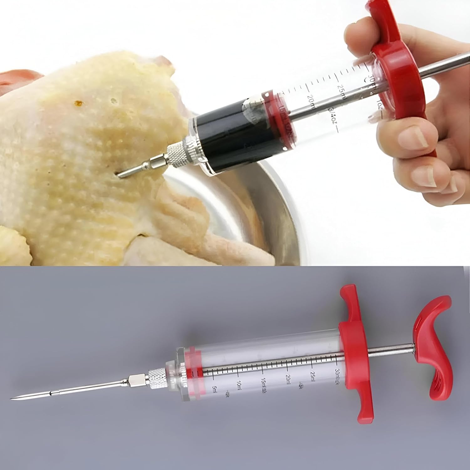 Kitchen BBQ Meat Barbecue Seasoning Marinade Injector Syringe