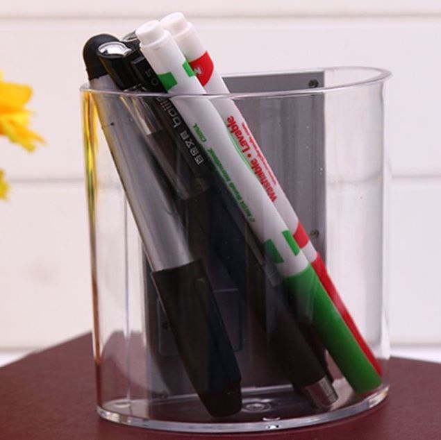 Multi-Functions LCD Digital Clock Desk Pen Holder Organizer for Home, Office Gift Item