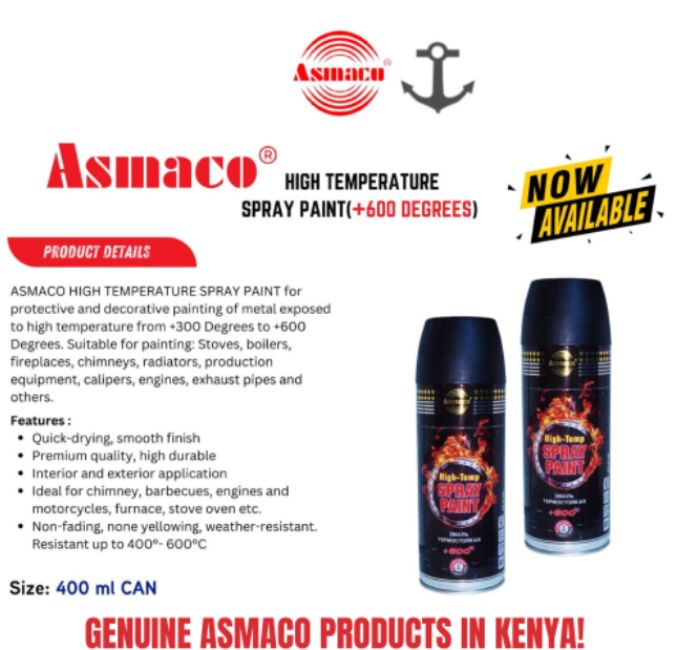 Multipurpose High Temperature Heat Resistant Spray Paint – For Engine, Exhaust & BBQ Stove