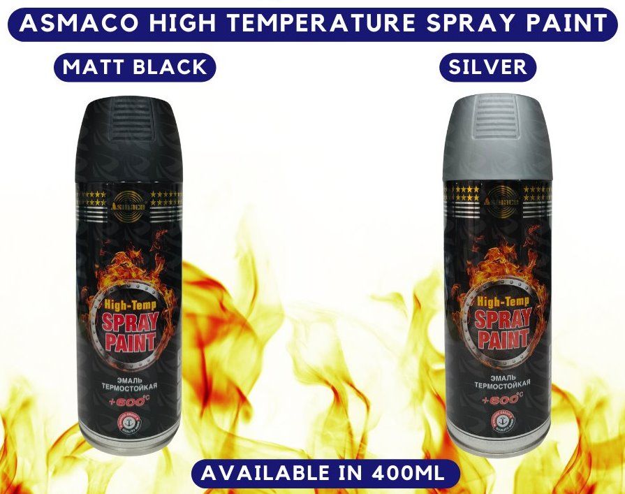 Multipurpose High Temperature Heat Resistant Spray Paint – For Engine, Exhaust & BBQ Stove