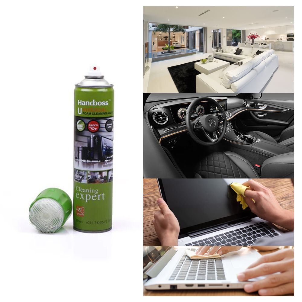 Universal Foam Cleaning Spray Non-Toxic Multipurpose Cleaner for Car Seats, Dashboard, Electronics, Plastic & Metal Surfaces-650ml