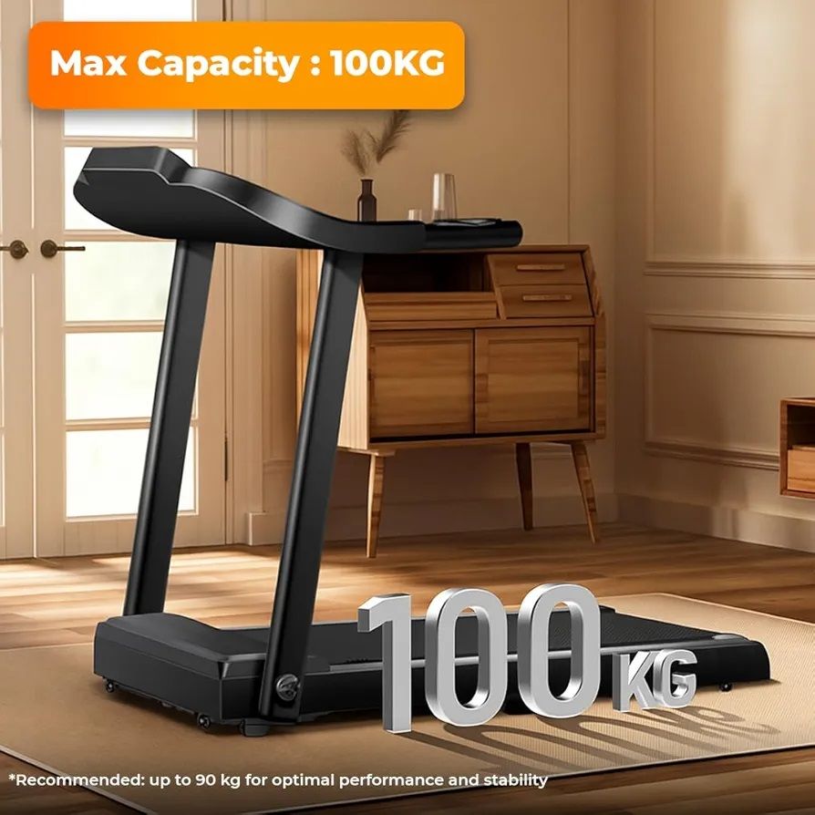 14km/hr Flexnest Treadmill With Manual Incline,Bluetooth,Inbulit Speaker,3.5H,max 100kgs - Foldable
