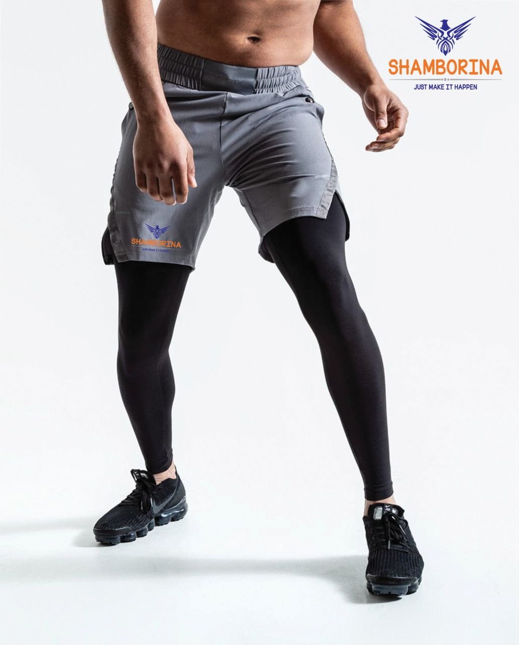 {OFFER !! OFFER !!} 2 in 1 Shamborina Gym Shorts With Leggings – Comfortable, Stylish & Performance