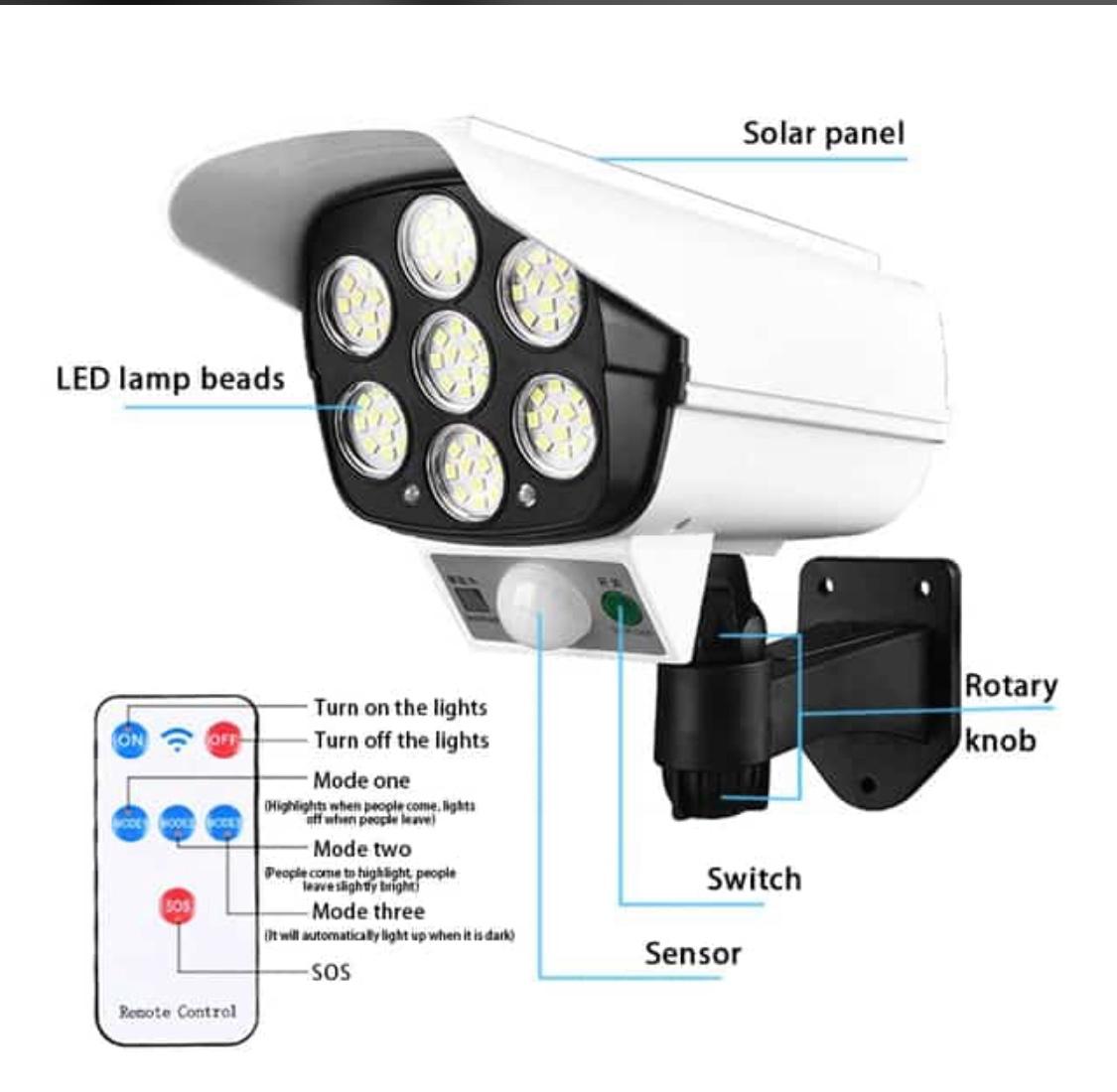 Solar Motion Sensor Dummy Immitation Cctv Camera Security