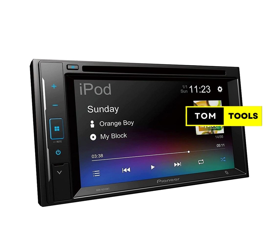 Pioneer DMH-A245BT 2-DIN Car Digital Media AV Receiver with Bluetooth, iPhone, USB, Aux-in