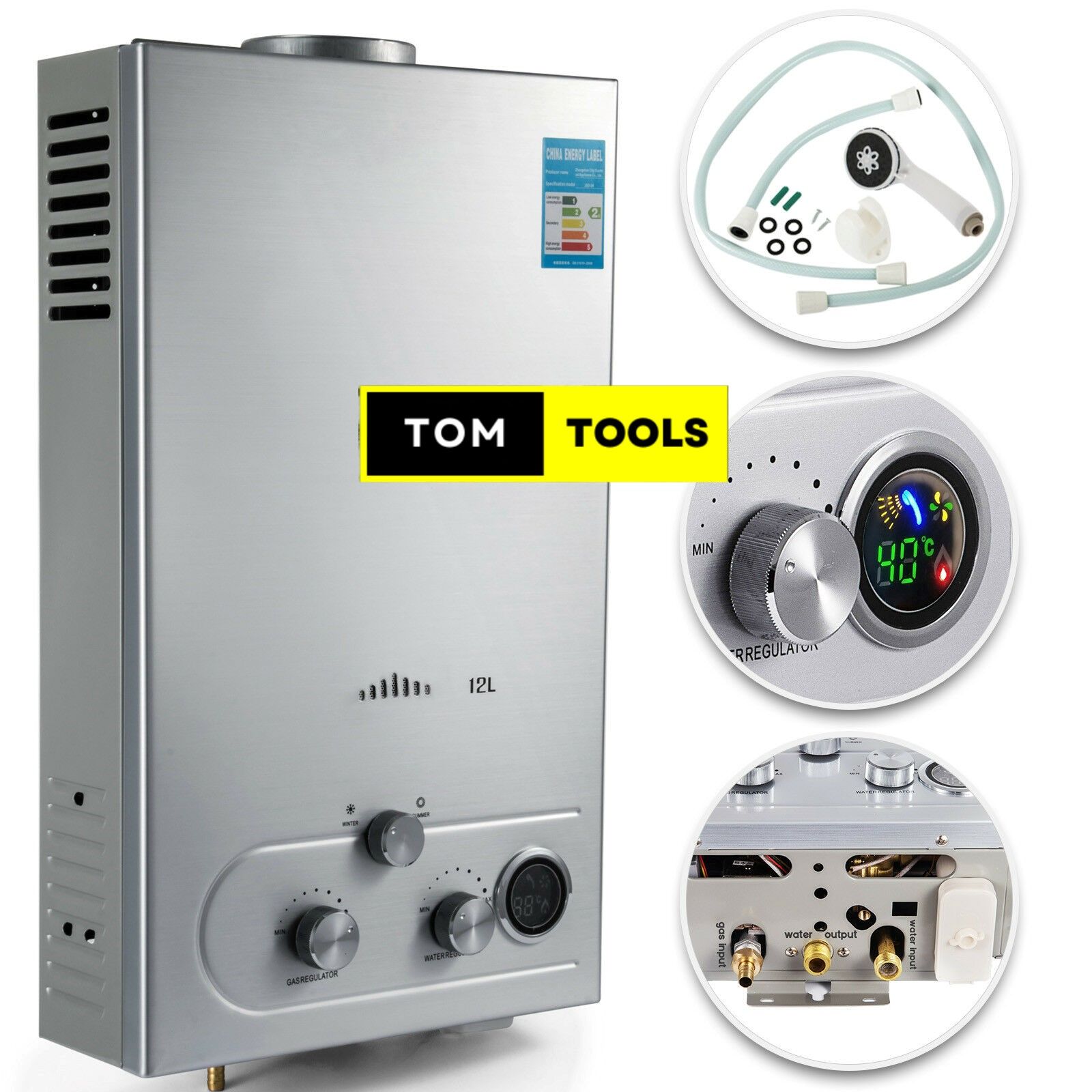 12L LPG Gas Instant Shower Tankless Water Heater