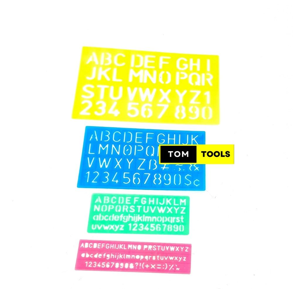4PCS Numbers and Letters Stencil Set
