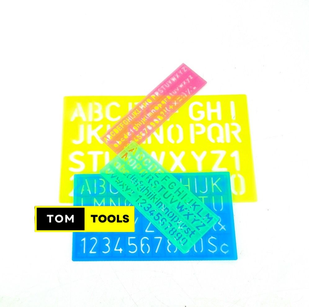 4PCS Numbers and Letters Stencil Set