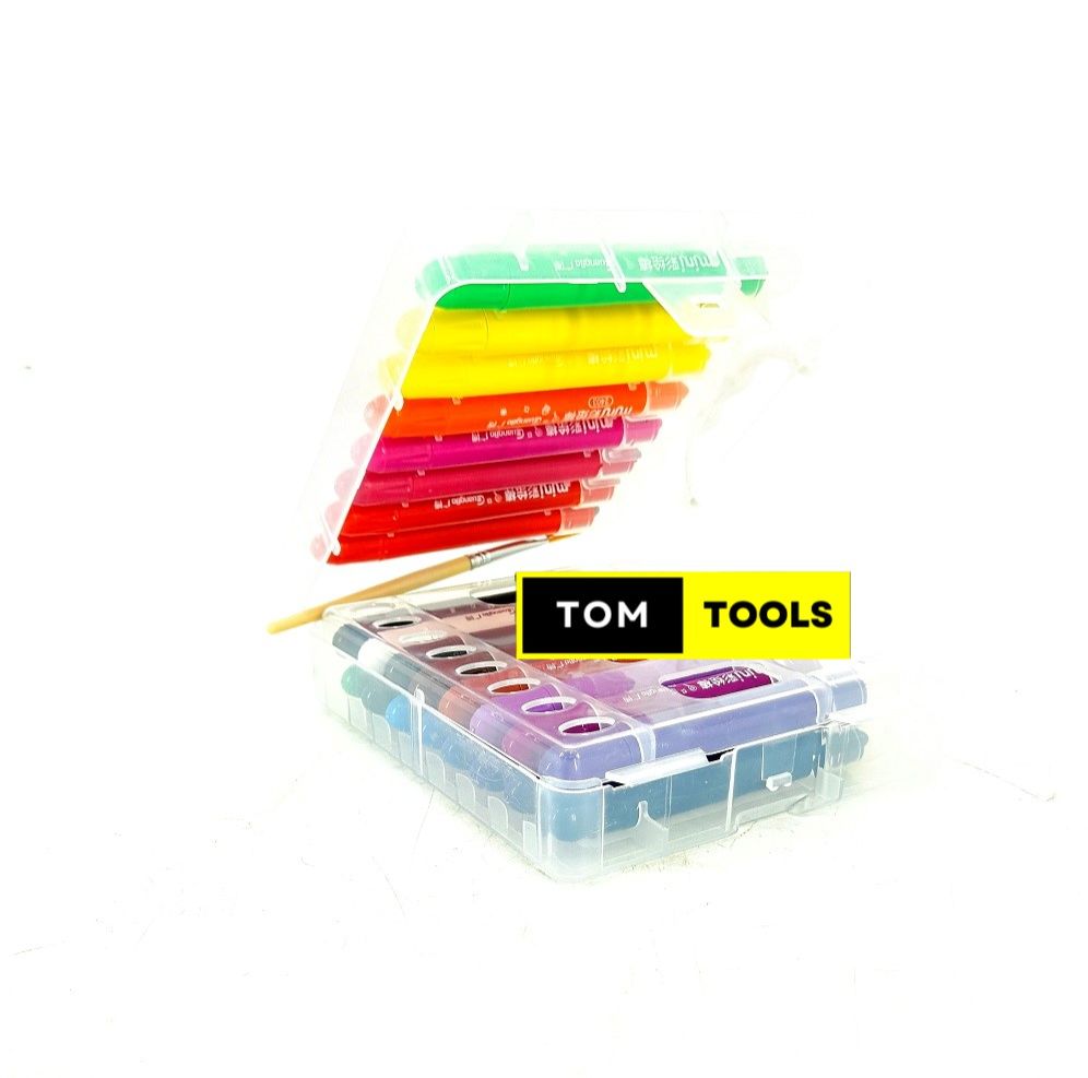 24 Colors Twistable Silky Soft Crayons in Lockable Container
