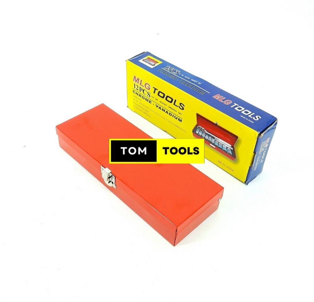 MLG 12PCS Socket Wrench Box Spanner Set with Ratchet Handle and Extension