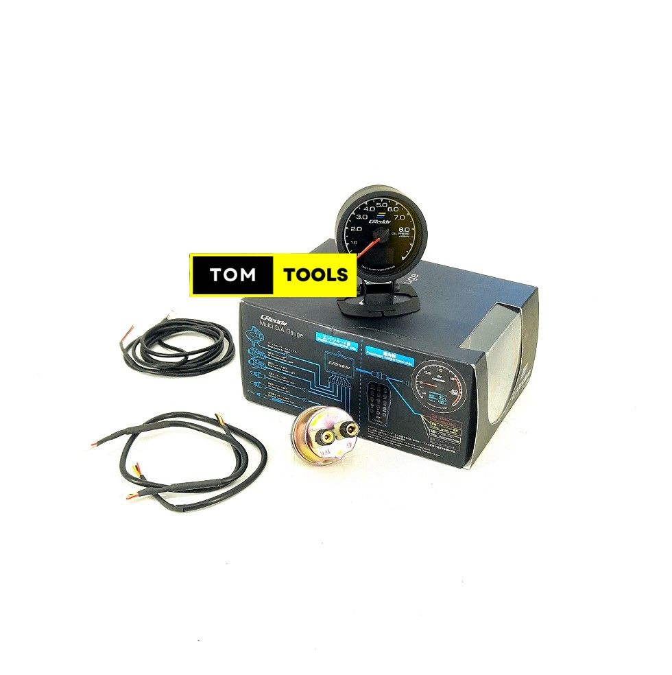 GREDDY Oil Pressure Gauge Set with Colored LED 0-800kPa
