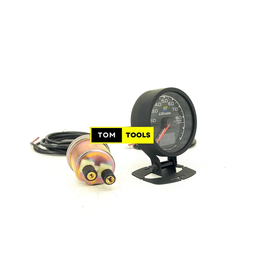 GREDDY Oil Pressure Gauge Set with Colored LED 0-800kPa