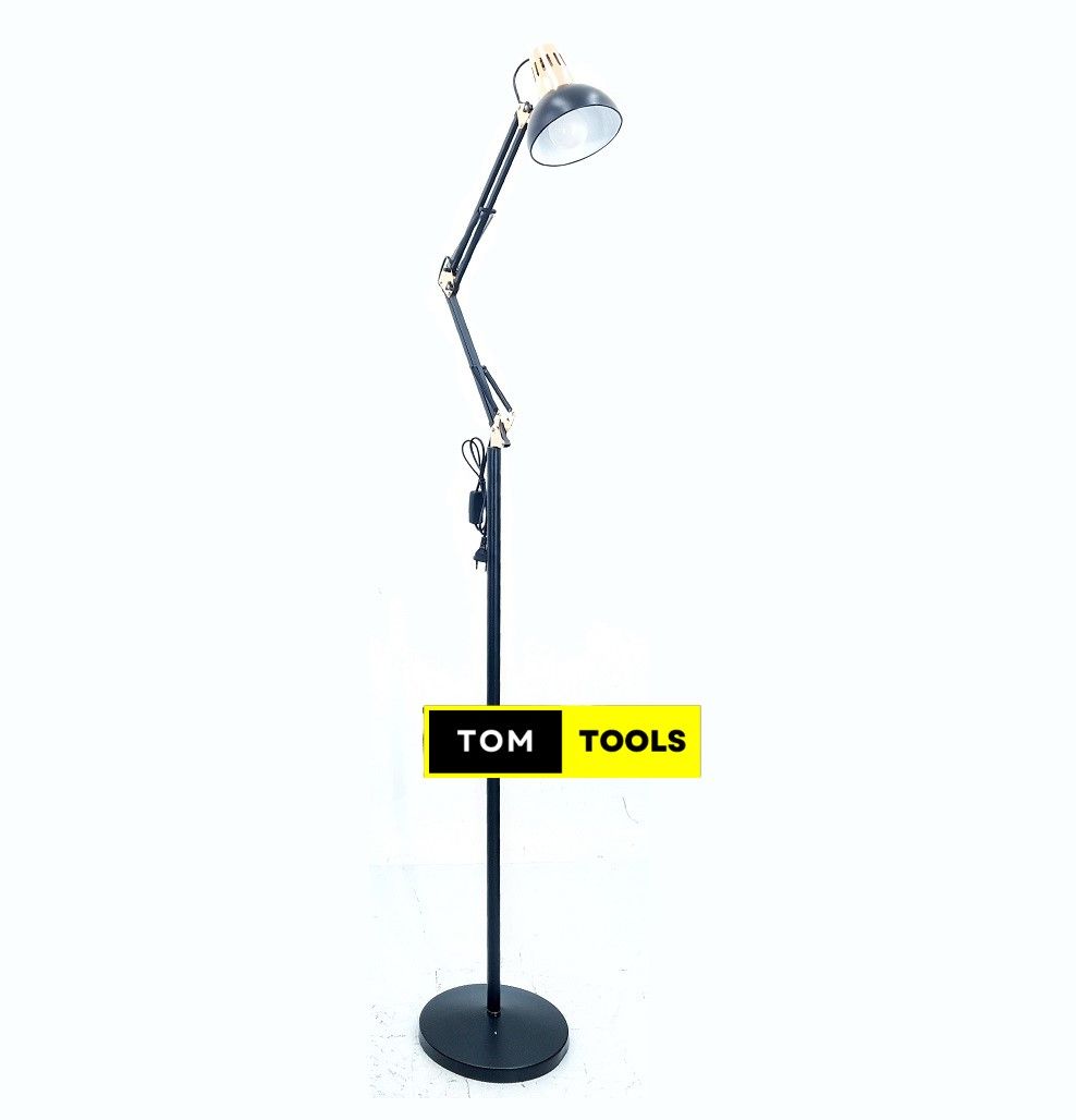 Retro Adjustable Swing Arm Floor Lamp with Switch