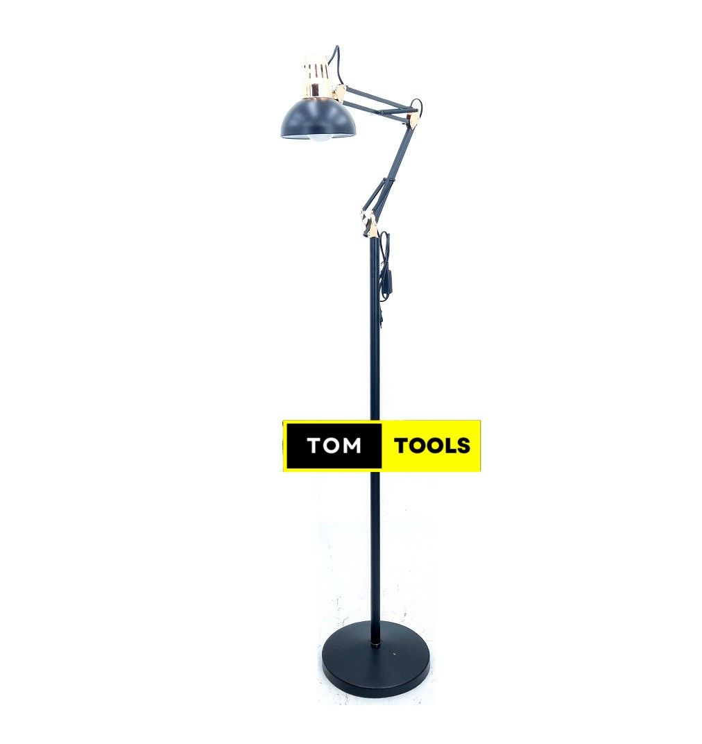 Retro Adjustable Swing Arm Floor Lamp with Switch