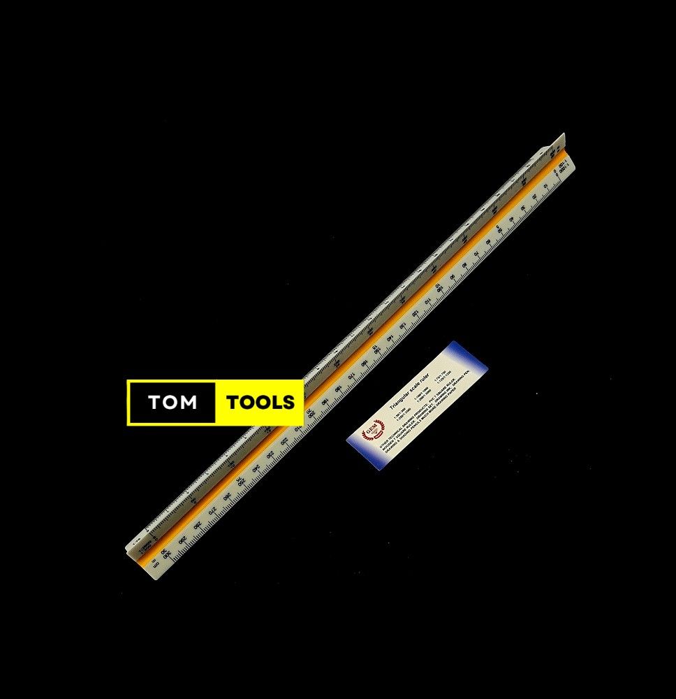 300mm Precision Triangular 1=2500 Surveyor Scale Ruler