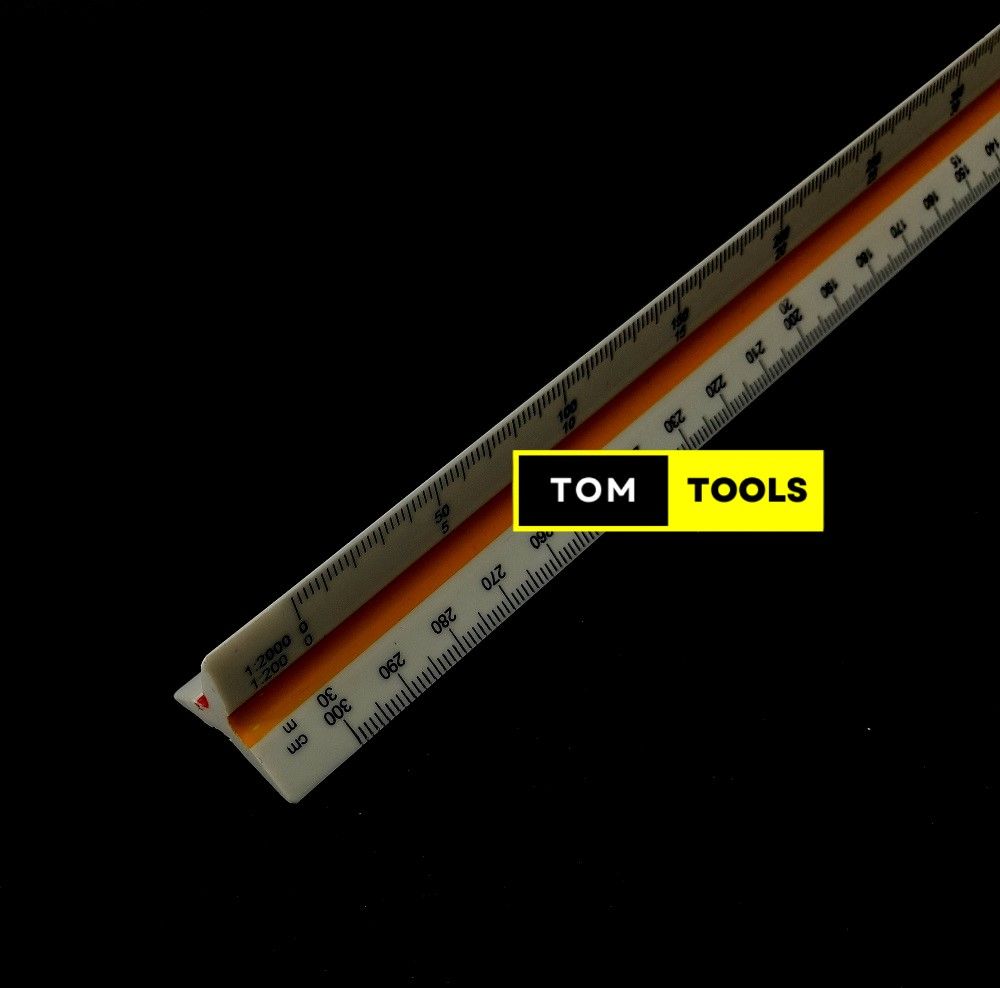 300mm Precision Triangular 1=2500 Surveyor Scale Ruler