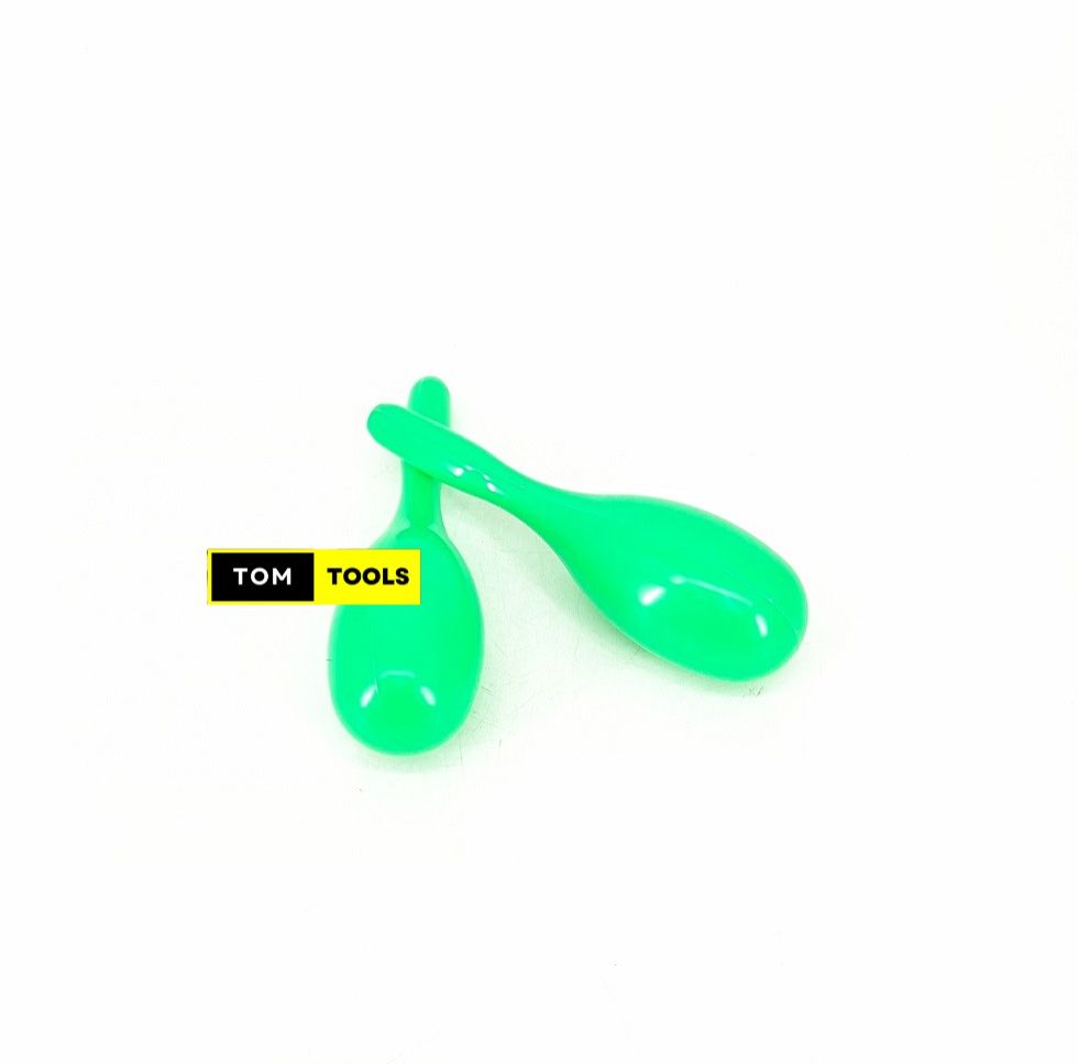 Green 20cm Full Size Plastic Maracas Percussion