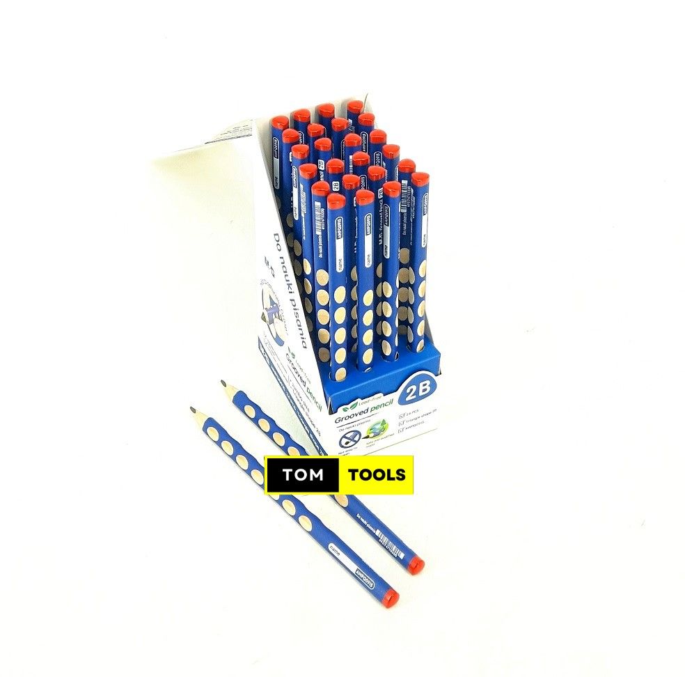 24PCS 2B Easy Grip Triangular Grooved Pencils