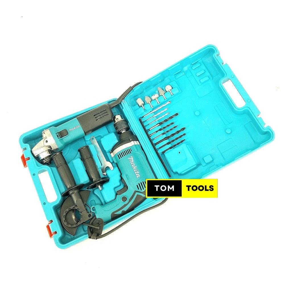 Electric Impact Drill and Angle Grinder Combo