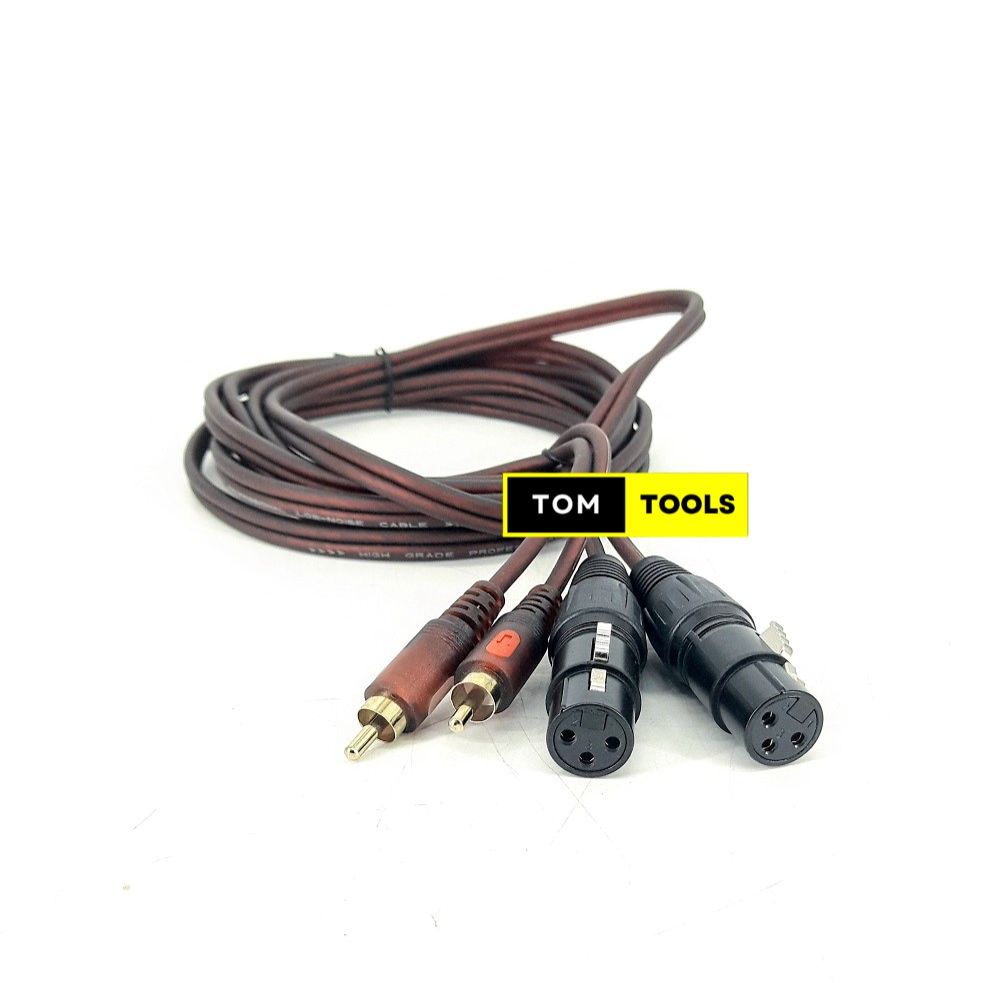 Dual Female XLR to Dual RCA Stereo Cable