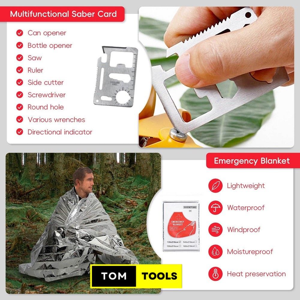 53PCS Professional First Aid Kit for Car, Home, School