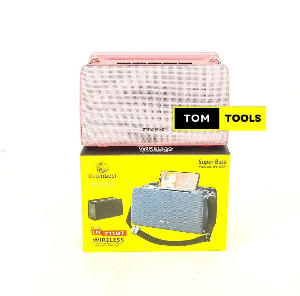 PINK BoomBest LN711BT Super Bass Bluetooth Speaker Radio