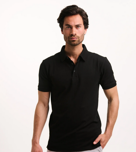 Heavy Duty Cotton Men Polo Tshirt- Black