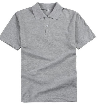 Fashion 100% Heavy Duty Cotton Men Polo Tshirt- Grey