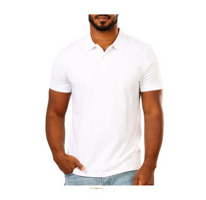 Classic Fashionable Heavy Duty Cotton Men Polo Tshirt- White