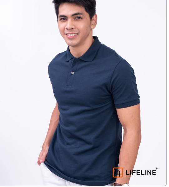 Fashion 2pcs 100% Heavy Duty Maroon Cotton Men 2 in 1 Polo Tshirt- Navy Blue and Maroon