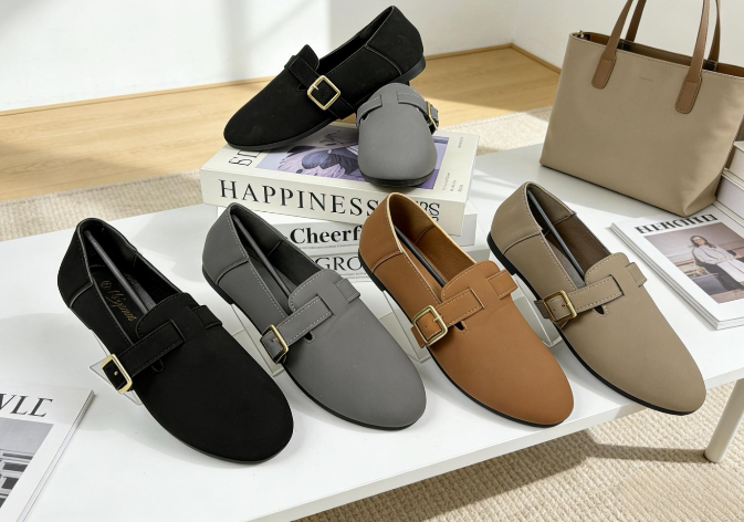 women flat breathable comfortable ladies closed doll shoes for women and girls